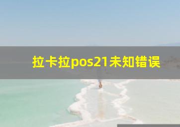 拉卡拉pos21未知错误