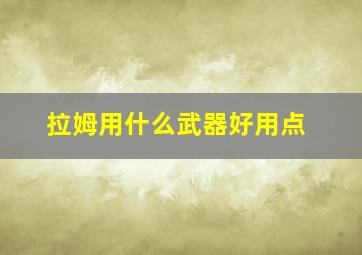 拉姆用什么武器好用点