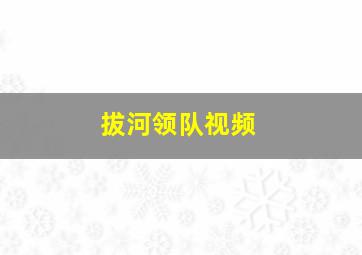 拔河领队视频