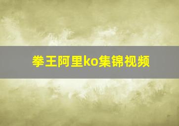 拳王阿里ko集锦视频