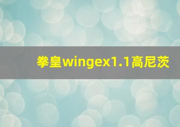 拳皇wingex1.1高尼茨