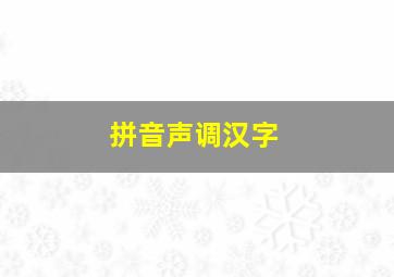 拼音声调汉字