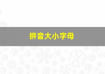 拼音大小字母