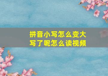 拼音小写怎么变大写了呢怎么读视频