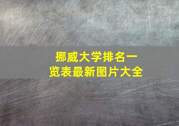 挪威大学排名一览表最新图片大全