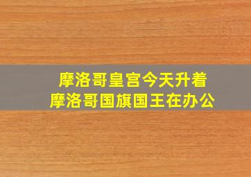 摩洛哥皇宫今天升着摩洛哥国旗国王在办公