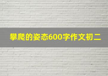 攀爬的姿态600字作文初二