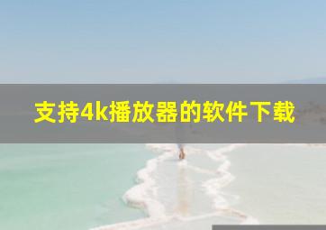 支持4k播放器的软件下载