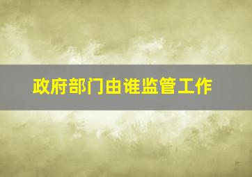 政府部门由谁监管工作