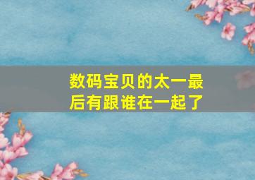 数码宝贝的太一最后有跟谁在一起了