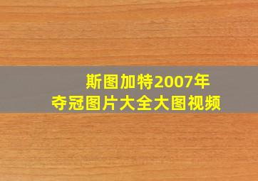 斯图加特2007年夺冠图片大全大图视频