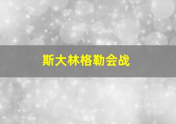 斯大林格勒会战