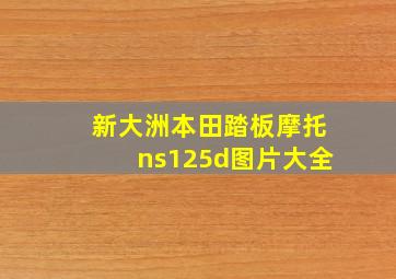 新大洲本田踏板摩托ns125d图片大全