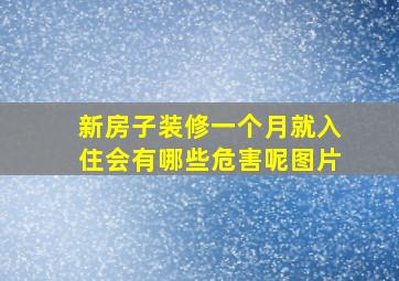 新房子装修一个月就入住会有哪些危害呢图片