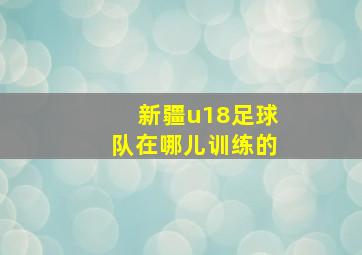 新疆u18足球队在哪儿训练的