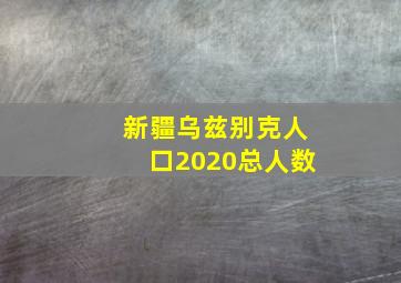 新疆乌兹别克人口2020总人数