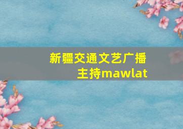 新疆交通文艺广播主持mawlat