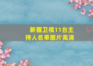 新疆卫视11台主持人名单图片高清