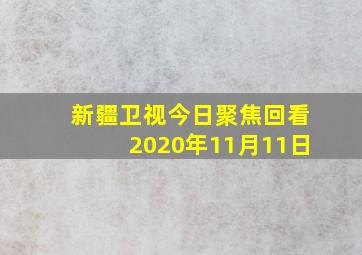 新疆卫视今日聚焦回看2020年11月11日