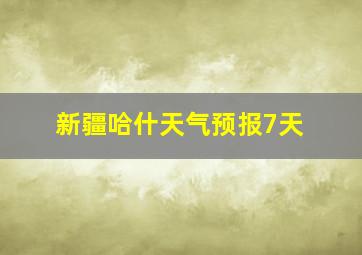 新疆哈什天气预报7天