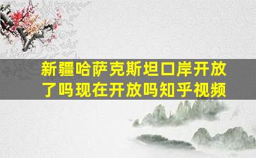 新疆哈萨克斯坦口岸开放了吗现在开放吗知乎视频