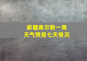 新疆库尔勒一周天气预报七天情况