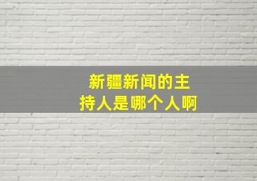 新疆新闻的主持人是哪个人啊