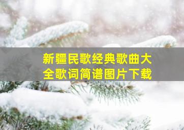 新疆民歌经典歌曲大全歌词简谱图片下载