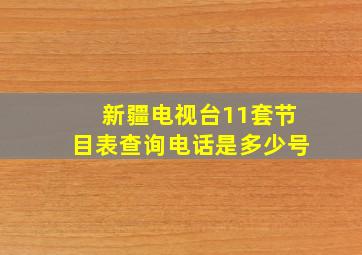 新疆电视台11套节目表查询电话是多少号