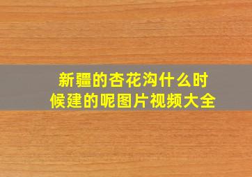 新疆的杏花沟什么时候建的呢图片视频大全