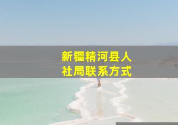 新疆精河县人社局联系方式