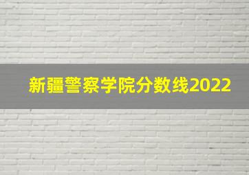 新疆警察学院分数线2022