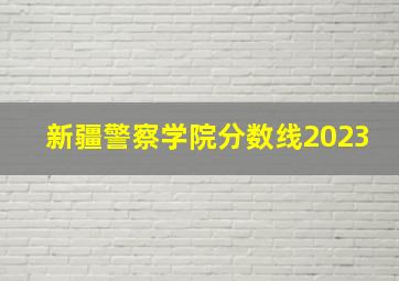 新疆警察学院分数线2023