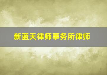 新蓝天律师事务所律师