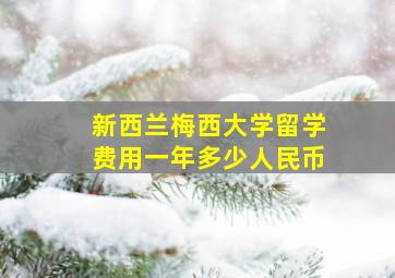 新西兰梅西大学留学费用一年多少人民币