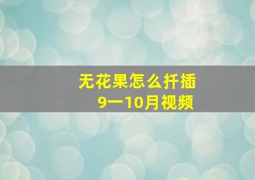 无花果怎么扦插9一10月视频