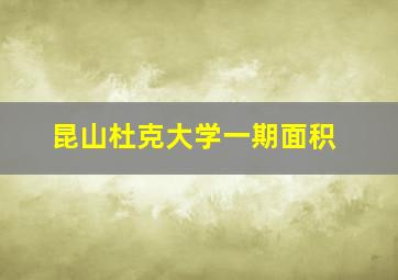 昆山杜克大学一期面积