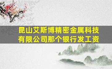 昆山艾斯博精密金属科技有限公司那个银行发工资