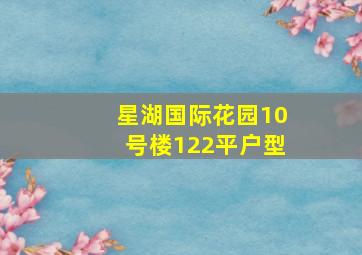 星湖国际花园10号楼122平户型