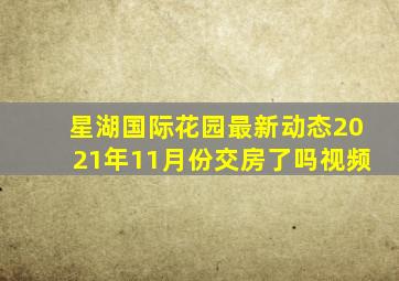 星湖国际花园最新动态2021年11月份交房了吗视频