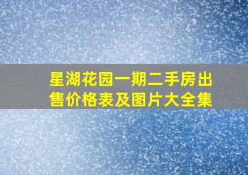 星湖花园一期二手房出售价格表及图片大全集