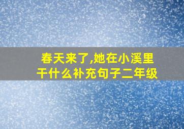 春天来了,她在小溪里干什么补充句子二年级