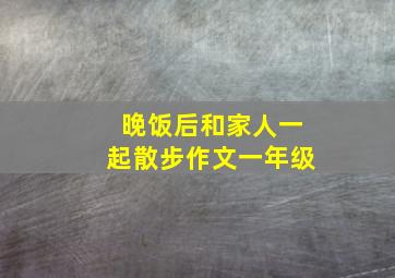 晚饭后和家人一起散步作文一年级