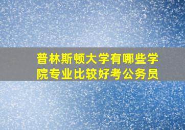 普林斯顿大学有哪些学院专业比较好考公务员