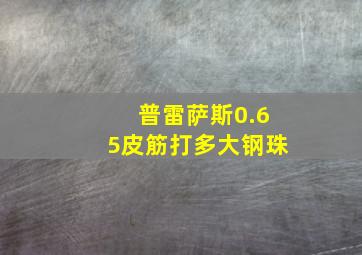 普雷萨斯0.65皮筋打多大钢珠