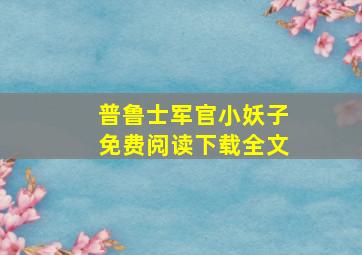 普鲁士军官小妖子免费阅读下载全文