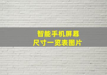 智能手机屏幕尺寸一览表图片