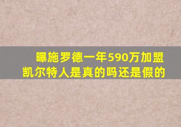 曝施罗德一年590万加盟凯尔特人是真的吗还是假的