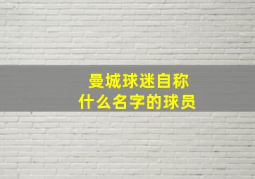 曼城球迷自称什么名字的球员