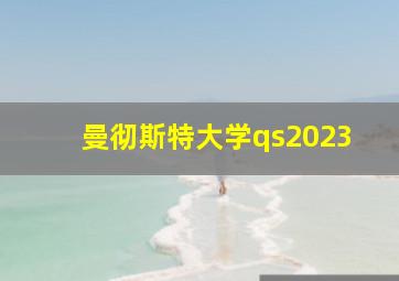 曼彻斯特大学qs2023